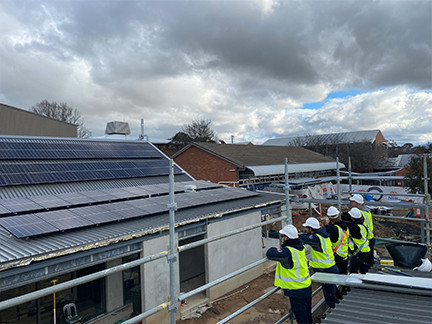 Solar Panel Installation on a Commercial Building in the Shoalhaven